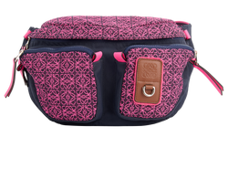 Large Anagram Bumbag, Canvas, Pink/Navy, 702141, E/DB, 3*